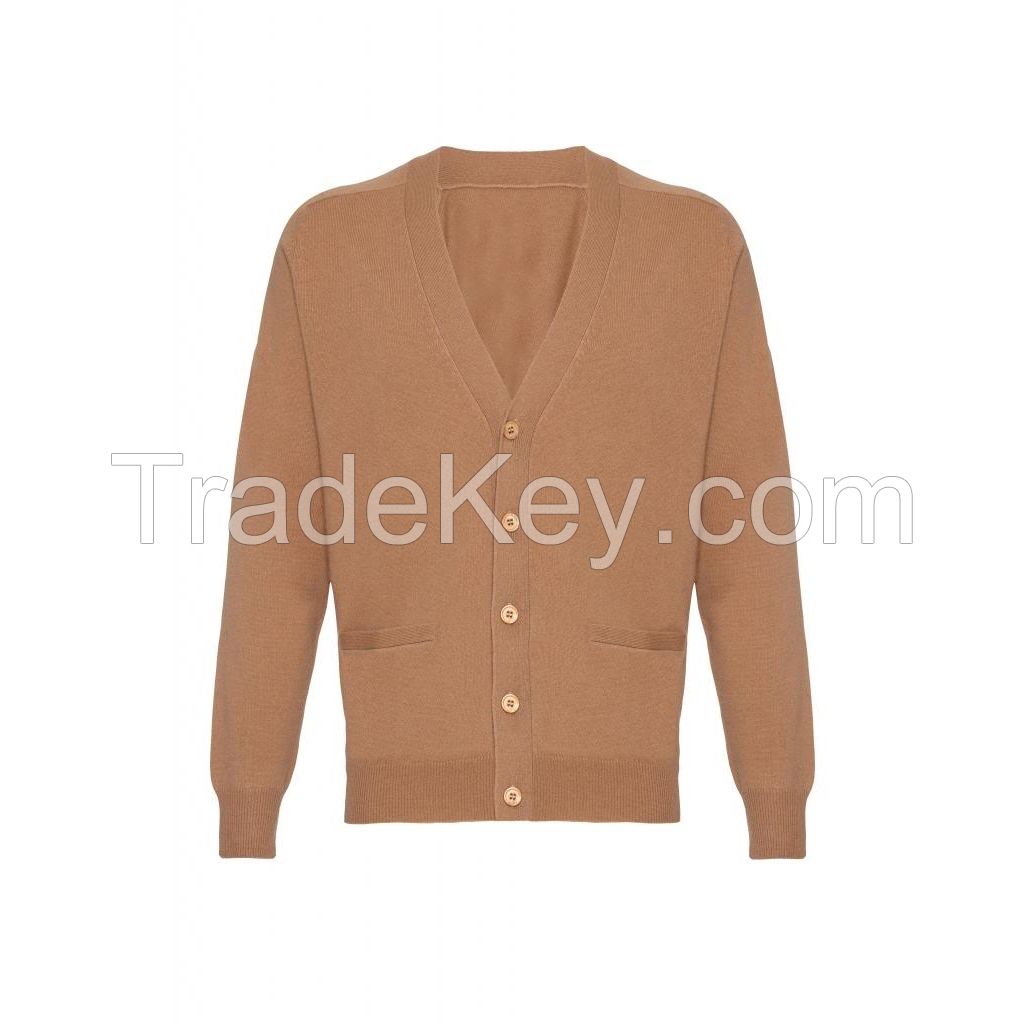 Men 100% cashmere cardigan sweater