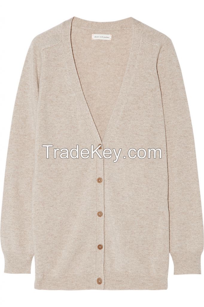 100% cashmere women sweater cardigan long sleeve