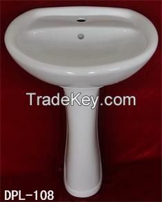 WASHBASIN WITH PEDESTAL; HOT SALE GOOD QUALITY WITH COMPETITIVE PRICE