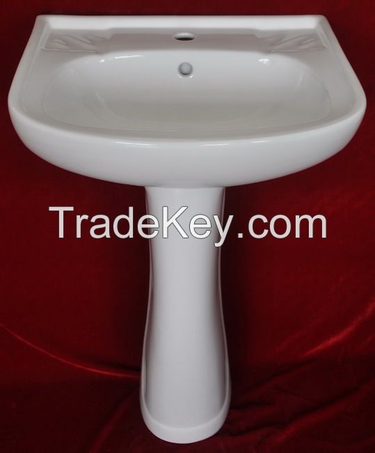 pedestal washbasin Bathroom design sanitary ware; china supplier HOT SALE IN ARMENIA GEORGIA MIDDLE EAST