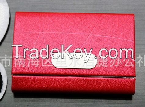 leather business name card case