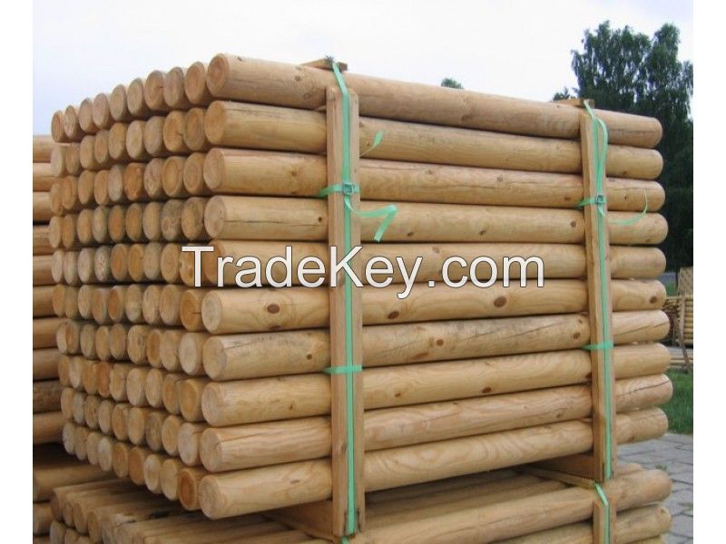 Treated Machine Round Pole, Treated Poles And Timber Products For Sale