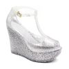 RMC T-strappy Platform Wedge Jelly Shoes