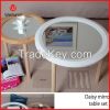 Round wooden tempered glass table