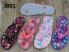 2017 Lastest design PVC flower printing lady cheap slippers natural slippers
