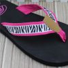 Beach style women fancy flip flops with eva sole