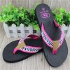 Beach style women fancy flip flops with eva sole