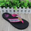 Beach style women fancy flip flops with eva sole