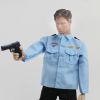 1:6 Scale Police Uniform Blue Shirt Black Pants For 12" Action Figures