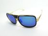 Acetate inlay metal designer aviator sunglasses