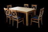 solid oak dining table and chairs