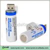 2 pcs USB Rechargeable Batteries 18650 3.7V usb battery with LED Lights