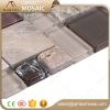 Marble Wall Tile Mixed Brushed Aluminium Ice Crackle Crystal Glass Mosaic 