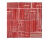 Hand Painted Red Moroccan Crystal Glass Mosaic Tile 