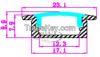 Anodizing 6063 recessed aluminum led profile with flange