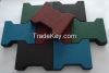 Interlocked rubber tiles