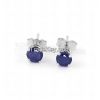 9ct White Gold 0.95ct Sapphire Classic Stud Earrings