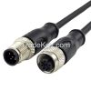 Mechanical sensor M12 3pin 4 pin 5pin 8pin 12pin cable connector with UL CE IEC certification