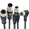 Mechanical sensor M12 3pin 4 pin 5pin 8pin 12pin cable connector with UL CE IEC certification