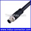 IP67 watertight straight type m12 4pin(3+PE) s code shield car connector cable