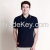 Wholesale Mens stripe collar plain polo t-shirt 