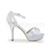 platform high heel bridal shoe