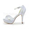 platform high heel bridal shoe