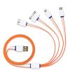 4 in 1 Noodle Micro USB Charger Cable USB Data cable For Samsung Galaxy S7 Edge Note 3 For iPhone 4S 5S 6S