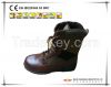 Brown Leather Safety Military Boots