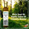 Black Seed Oil 500 ml Glass Bottle Cold Pressed Pure Habbatus Sauda Oil