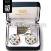 Money Clip Golf Ball Marker Set with Mother of Pearl Peacock Design , Korean Traditional Handicraft Gift