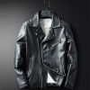 Leather Jacket Men Coa...