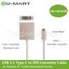 USB 3.1 Type Cï¼USB-C) M to DVI F Converter Cable--Aluminum Case