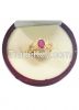 Golden Ruby Crystal Stone Ring