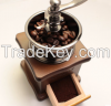 Vintage machine hand grinding coffee beans Manual grinding household