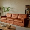 Dark Brown Genuine Leather Sofa