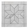 Venato Carrara Tile with Flower Pattern