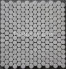 Carrara White 3/4 inch Penny Round Mosaic Tile Polished -