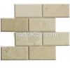 Crema Marfil Bevelled Brick Mosiac