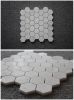 Carrara White MosaicTile White marble mosaic; hexagon polished 