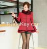 AA92Han edition thickening in the long winter women's wear cotton-padd