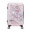 100% new imported abs pc travel luggage set with spinner wheel