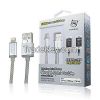 MFi Apple 8 pin Lightning cable-charge LED-1.2M-Silver