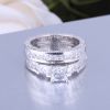 925 Silver Sterling Wedding and engagement Ring Set for Women