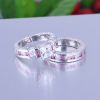 925 Silver Sterling Engagement and wedding Ring Set and gift for Women with square CZ