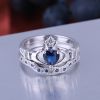 925 Silver Sterling Ring Set for Women crown rings engagement rings