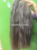 Grey hair bulk hair Vietnam hair 100% human hair extensions 100% remy hair high quality