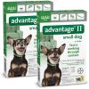 Advantage II for pets, ticks and fleas control for Small Dogs 5-22lbs