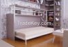 Single Side Bedroom Wall Bed with Lifting Writing Desk FJ-13