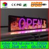 26X8 inch P5 indoor  full color LED display scrolling text Red  green  blue white yellow and blue orange LED open sign billboard